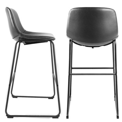 Parveena Upholstered Faux Leather Counter Stool