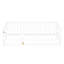 Lit simple au sol - pin blanc, structure stable simple, blanc, bois de pin