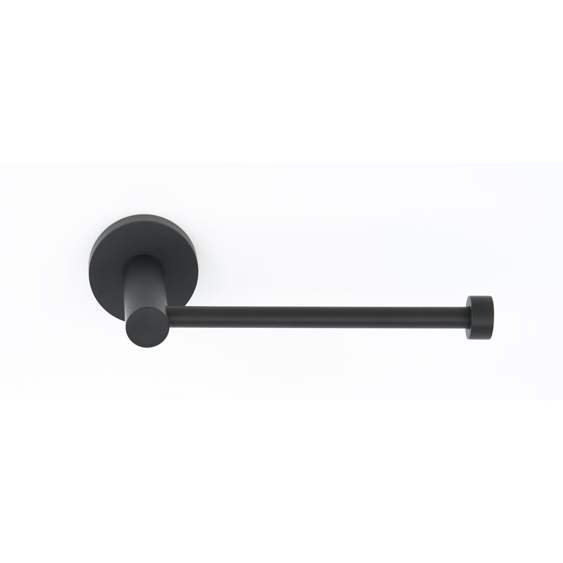 Contemporary II Single Post Wall Mount Toilet Paper Holder, Matte Black