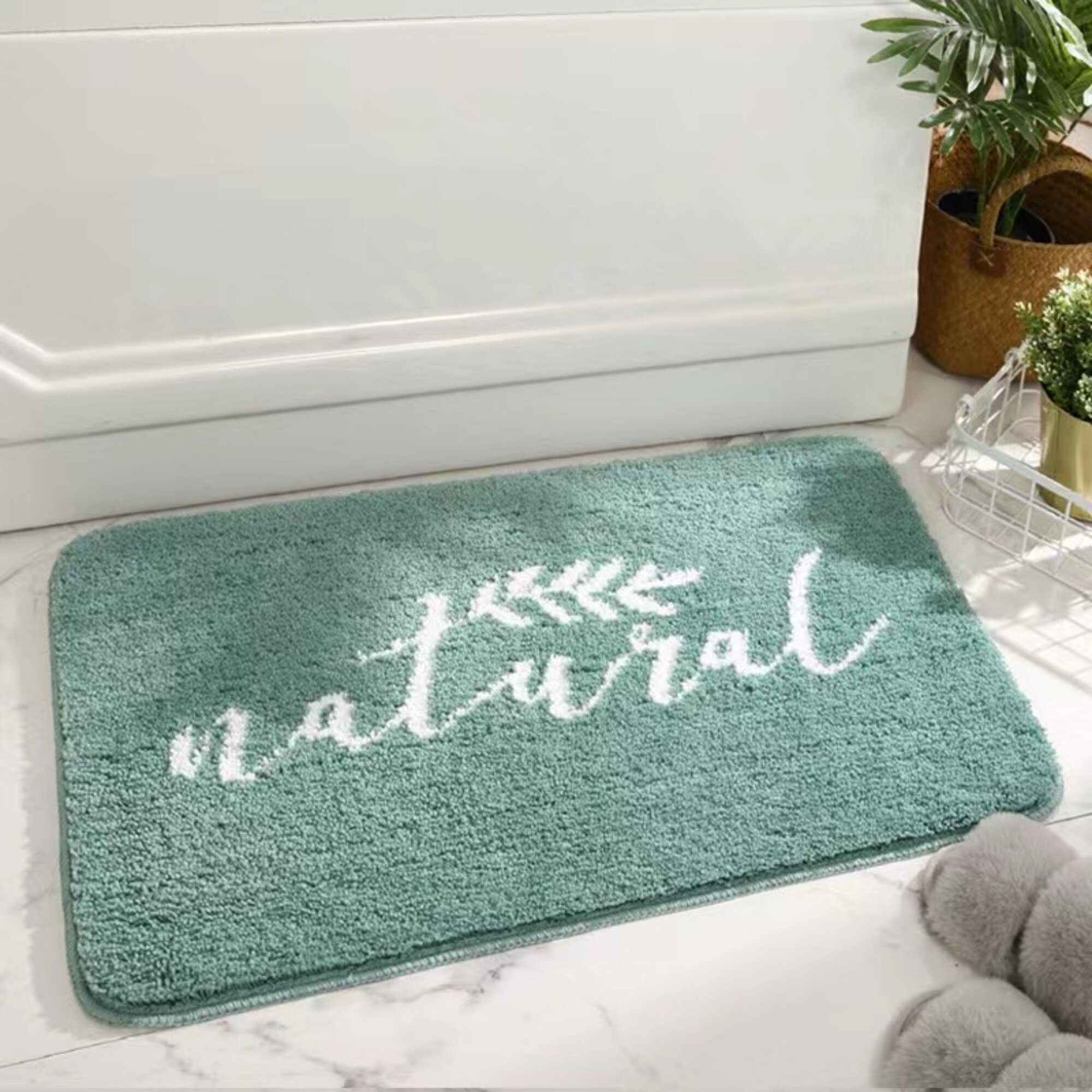 Bathroom Rugs 3 Piece Set - Non-Slip Ultra Thin Bath Rugs for Bathroom  Floor[Miami]