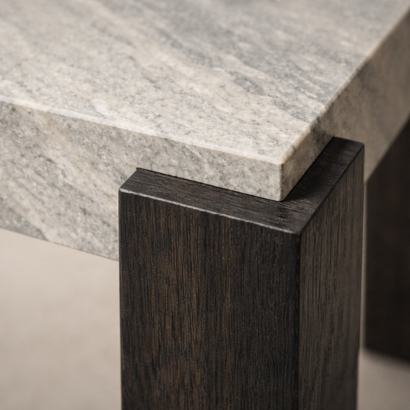 Table de bout Belmont Square, Noir, Gris