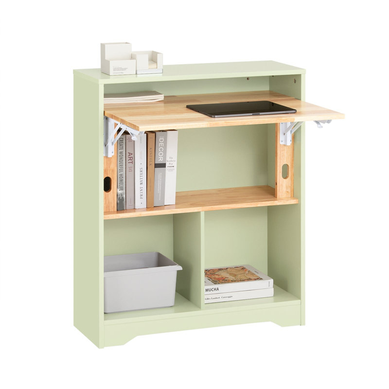 Babbi 91.6Cm W Peninsula Computer Desk with Hutch
