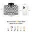 Plafonnier semi-encastré 1 lumière l 11,12 po avec abat-jour en cristal-340649470