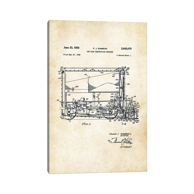 Ice Hockey Zamboni by Patent77 - Wrapped Canvas Gallery-Wrapped Canvas Giclée