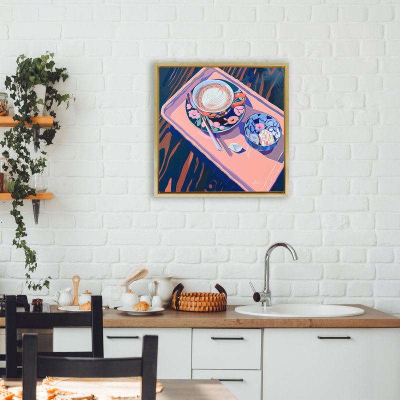 Cadre flottant Vibrant Modern, H 18 po x l 18 po, Cadre flottant métallique doré