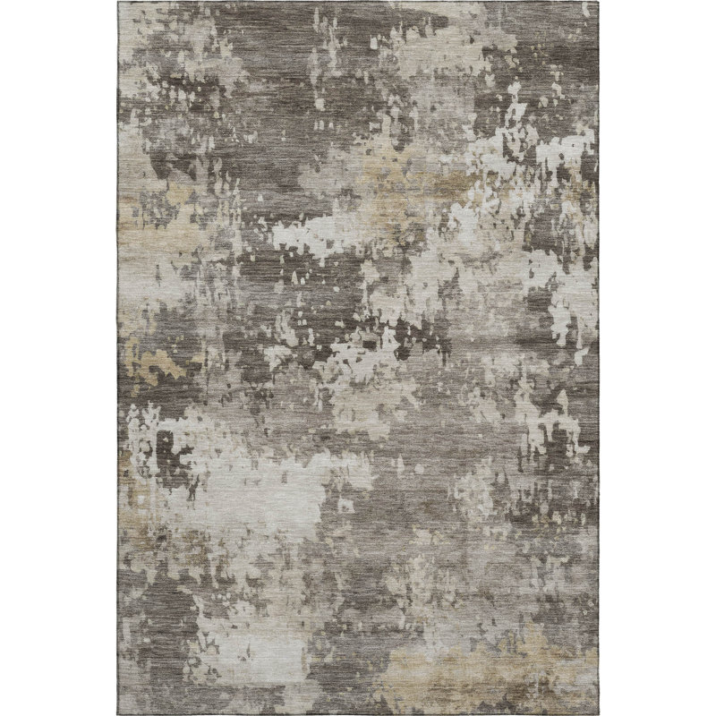Premium Machine Washable Mayfield AMF2142 abstract Rug, 10' x 14', Taupe