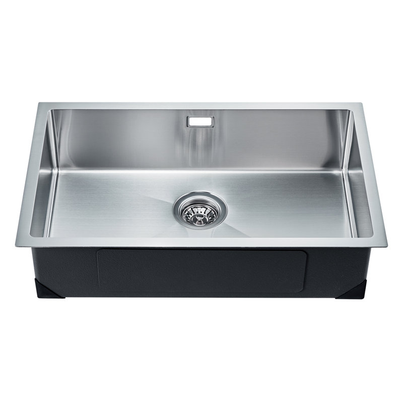 70cm Kitchen Sink Workstation, 304 Stainless Steel Undermount Sinks, Drop-In Single Bowl Farmhouse Basin with Accessories, Household Dishwasher Sinks for RV, Prep Kitchen, Laundry Room, Bar