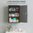 Steel Wall Mount Medicine Cabinet 3 Tier Emergency Box for Bathroom Kitchen, Lockable with 2 Keys, Black