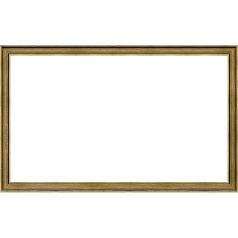Slim Industrial Deco TV Frame For Samsung Frame TV and Frame Pro, 65", Brass