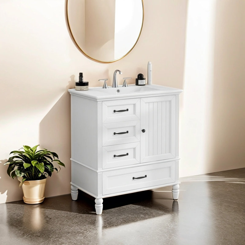 Meuble-lavabo 30 po avec lavabo en céramique