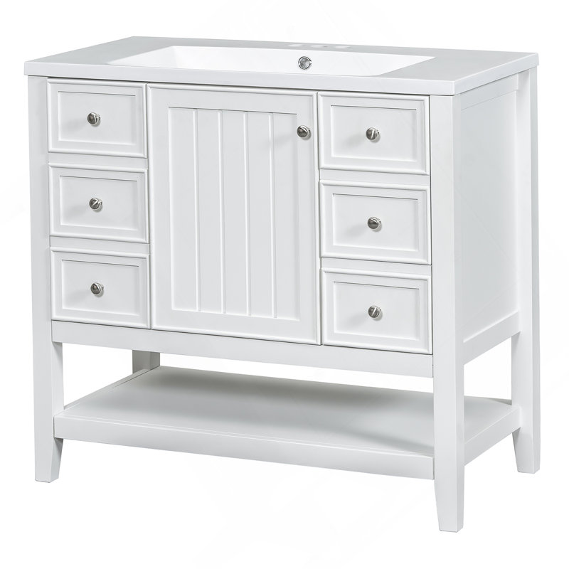 Ensemble de meuble-lavabo 36 po avec lavabo, une armoire et trois tiroirs