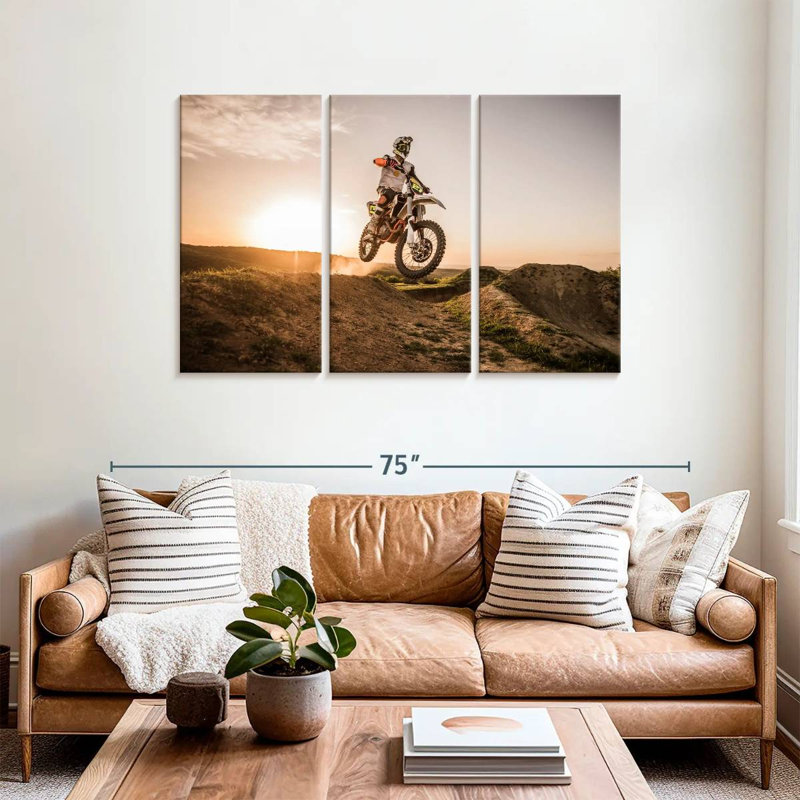 Dirt Bike Racer, 36" H x 57" W