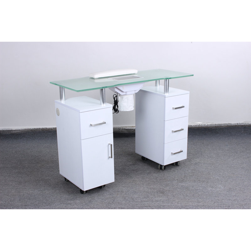 Bureau en verre, Blanc