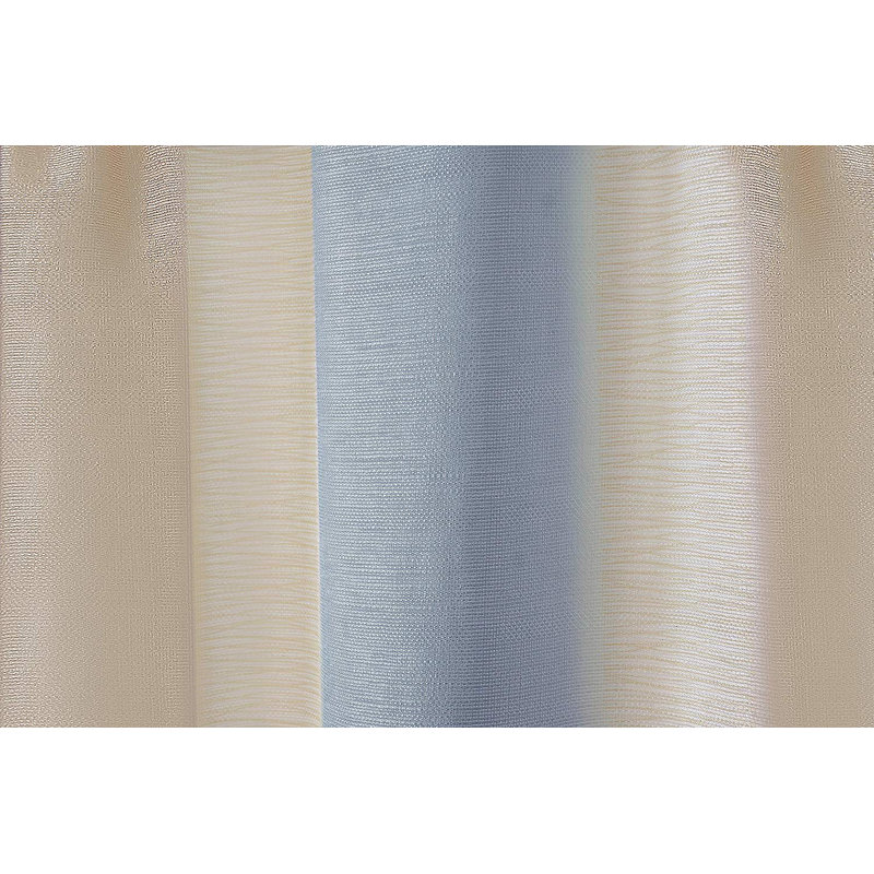 Spangler Elegant Striped Modern Semi-Sheer Rod Pocket Window Curtain Panels, 50" W x 84" L, Gold