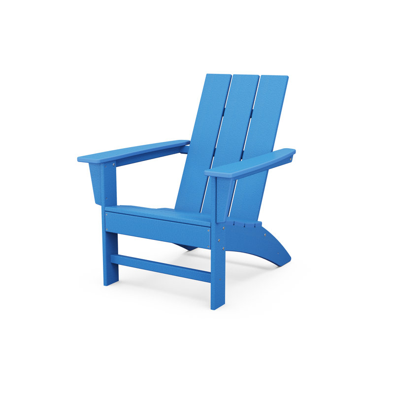 Chaise Adirondack POLYWOOD x Sol 72 Jamarion, Bleu pacifique