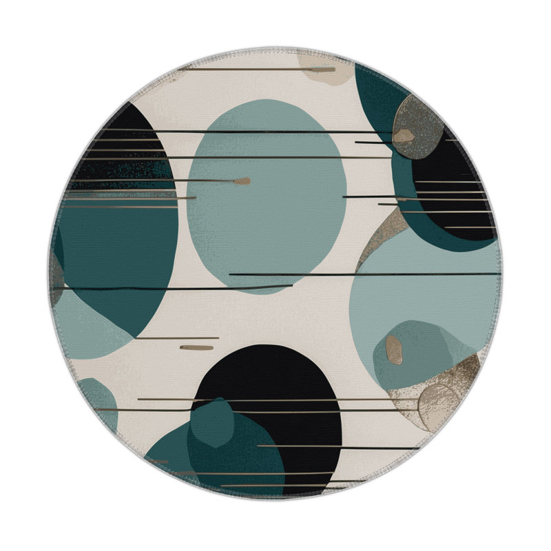 Warp Cusp Indoor And Outdoor Area Rug, Round 5'
