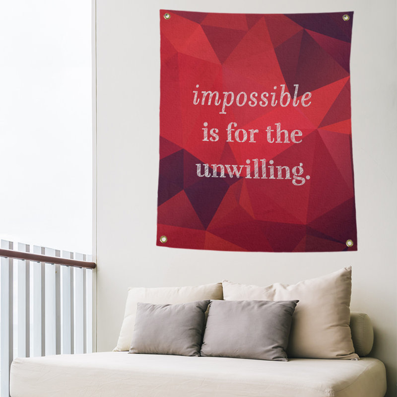 Tapisserie quote-en polyester en faux gemme, H 59 pi x l 50 po, Rubis