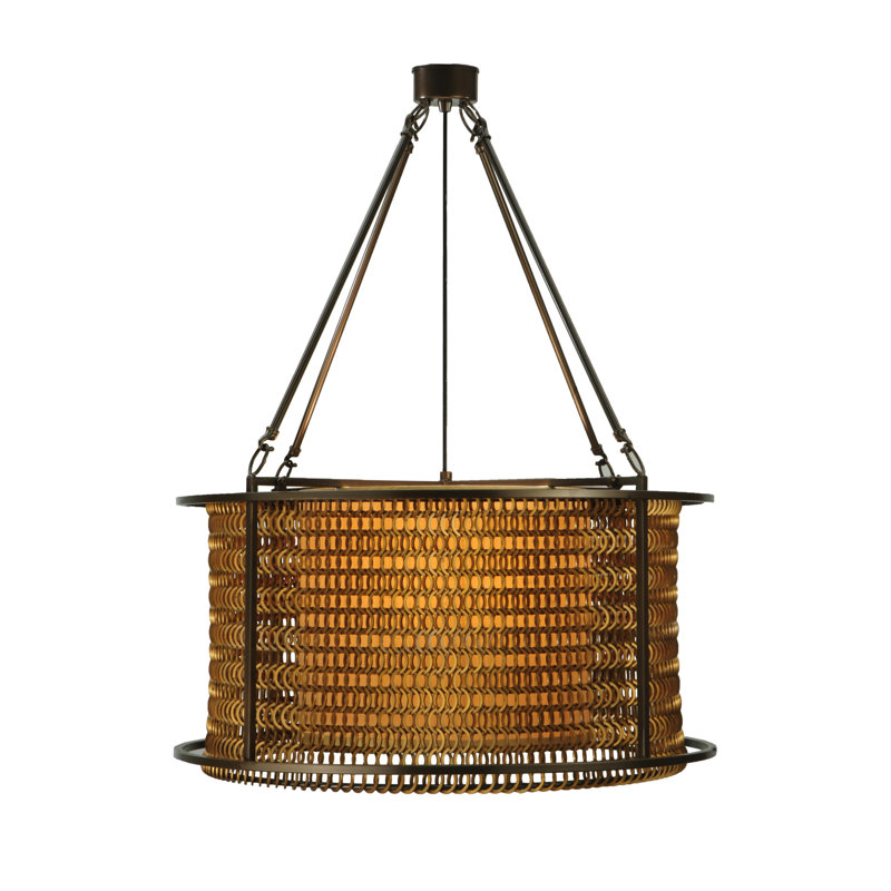 Greenbriar Oak 4 - Light Chandelier, 59" H x 24" W x 24" D