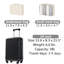 Bagage à main 20 pouces Hardshell, valise légère en ABS durable avec roulettes, serrure TSA intégrée, 2 cubes de rangement-126941736
