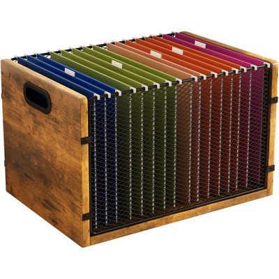 Hanging File Folder Organizer Filing Box with Handles File Organizer Holder