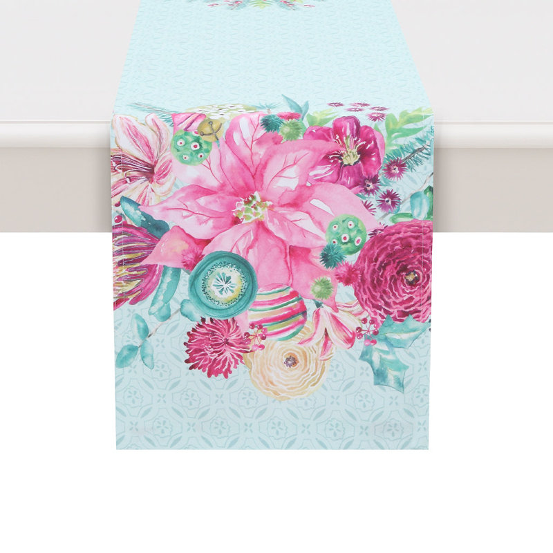 Boho Christmas Table Runner, 72" L x 13" W