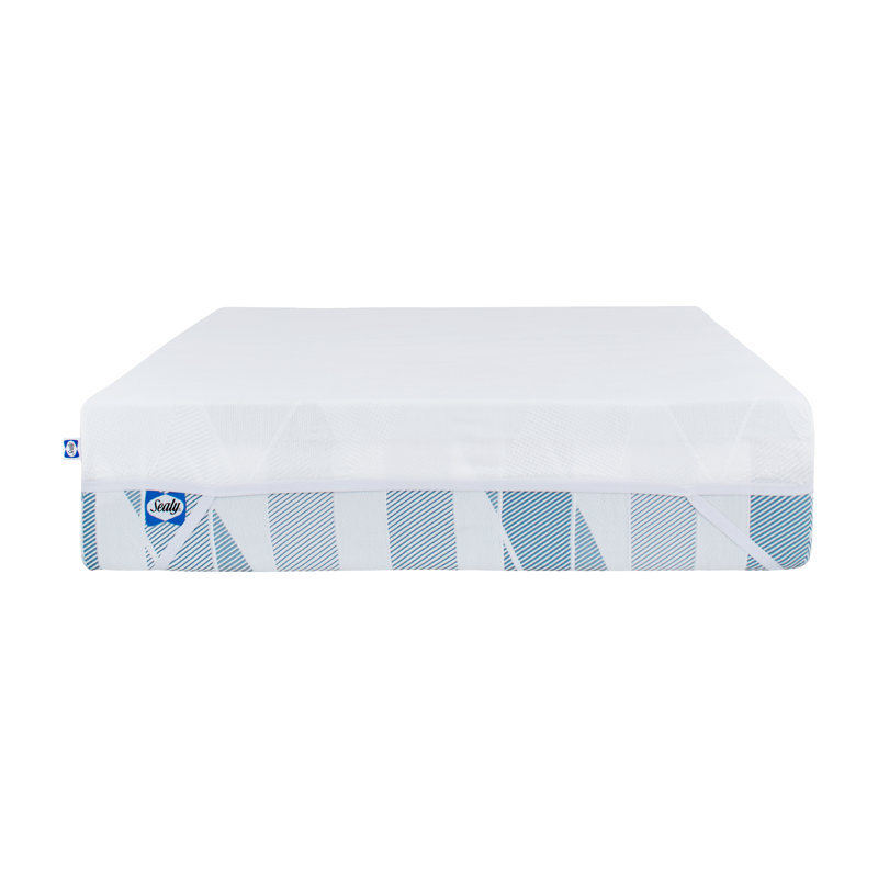 Sealy Dreamlife Medium Gel Memory Foam Mattress Topper with Cooling Cover, Full, 3"