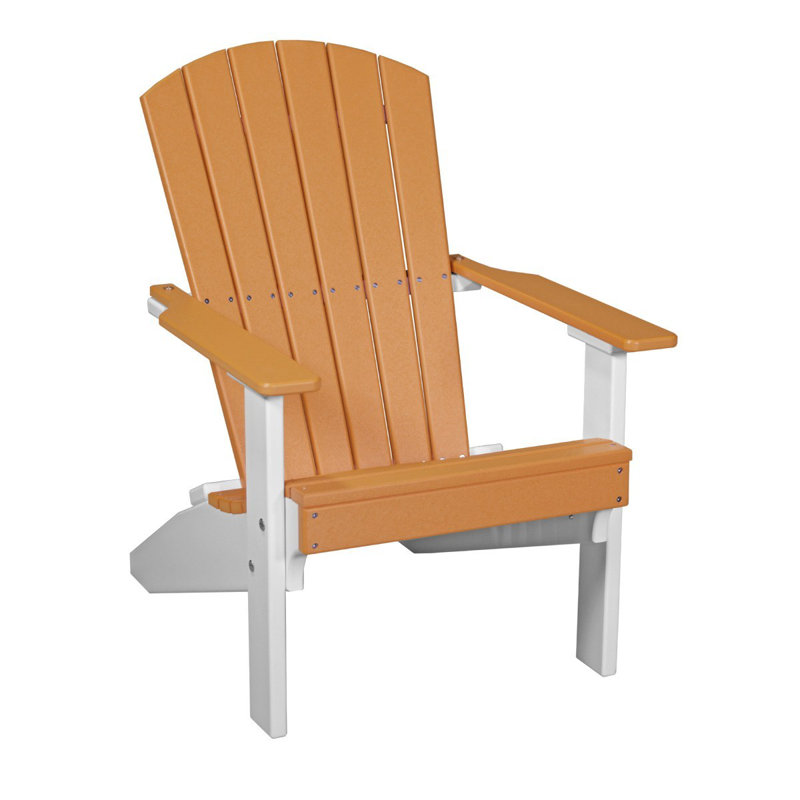 Chaise adirondack en plastique lakeside Kattamuri, Orange / blanc