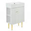 Meuble-lavabo 21,6 po avec lavabo simple en céramique, rangement à gauche-1371669629