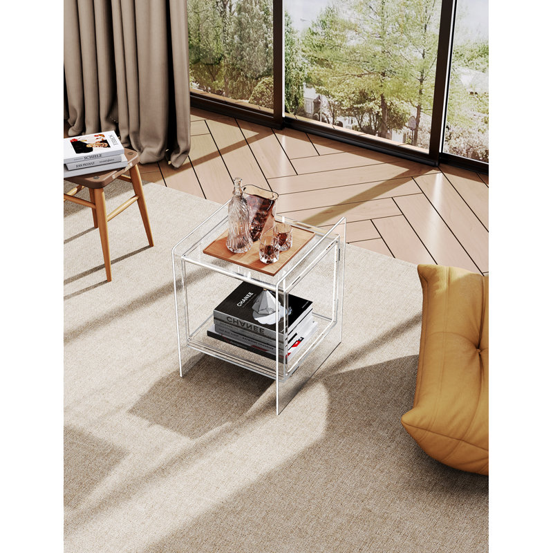Samuelsson Acrylic Side Table, Nightstand Bedside Table, Clear