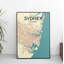 Sydney City Map - impression d'art graphique-31736728