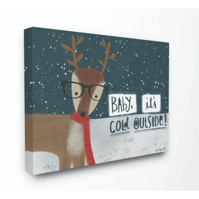 «Baby Its Cold dehors Deer», peinture