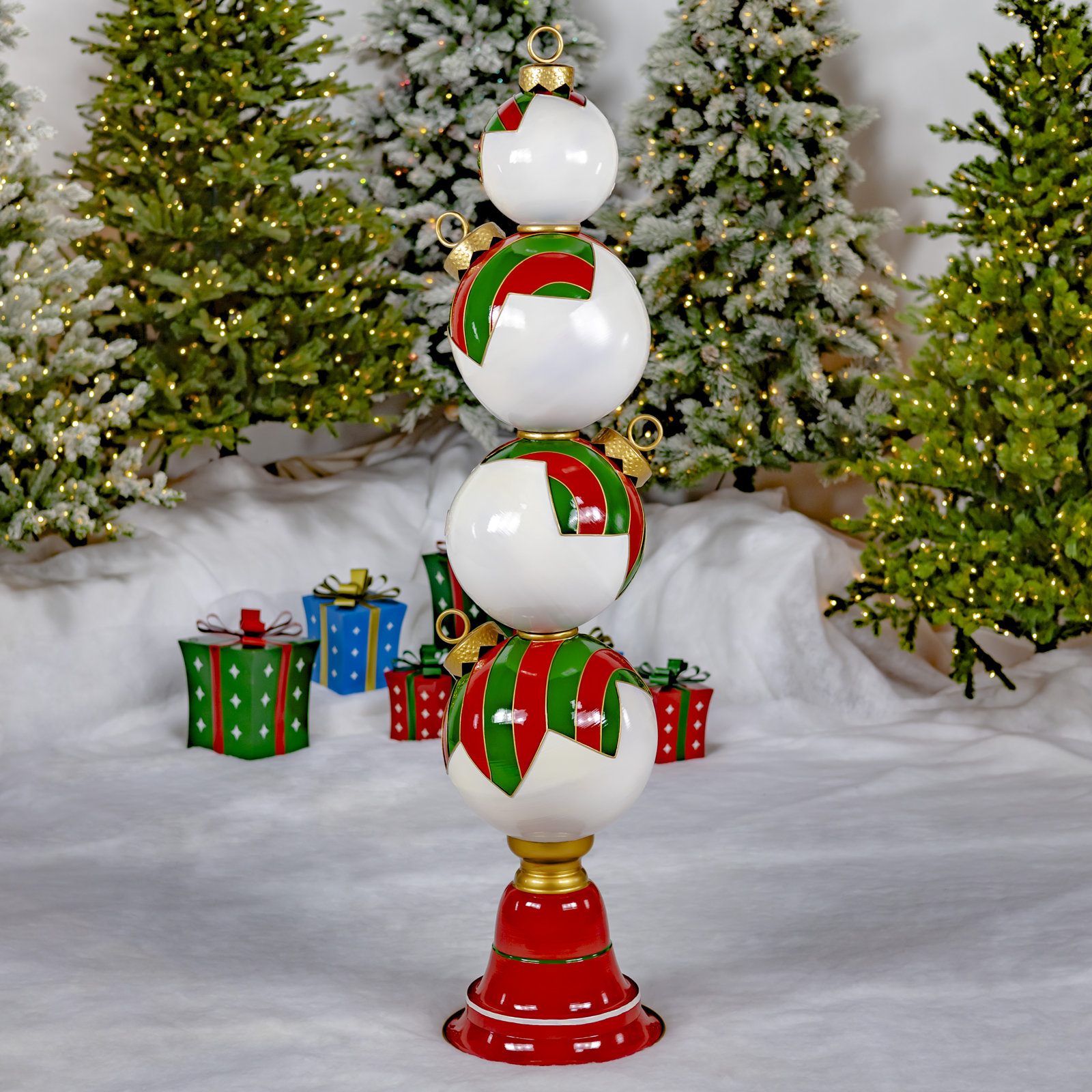 Polka Dot Iron Ornament Display Tower Accent