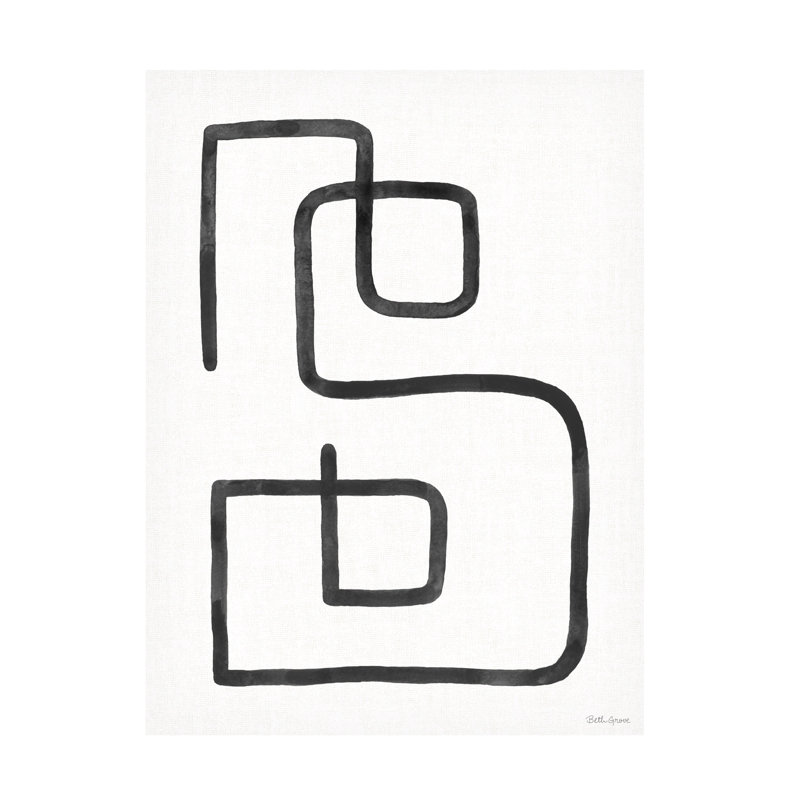 Beth Grove Abstract Squiggle I Desert Canvas Art, H 24 po x l 18 po x P 2 po, Blanc