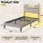 Twin Modern Upholstered Bed Frame with Storage Headboard, LED Lights & Charging Station, Heavy Duty Wooden Slats Support, No Box Spring Needed-798503561-798503560