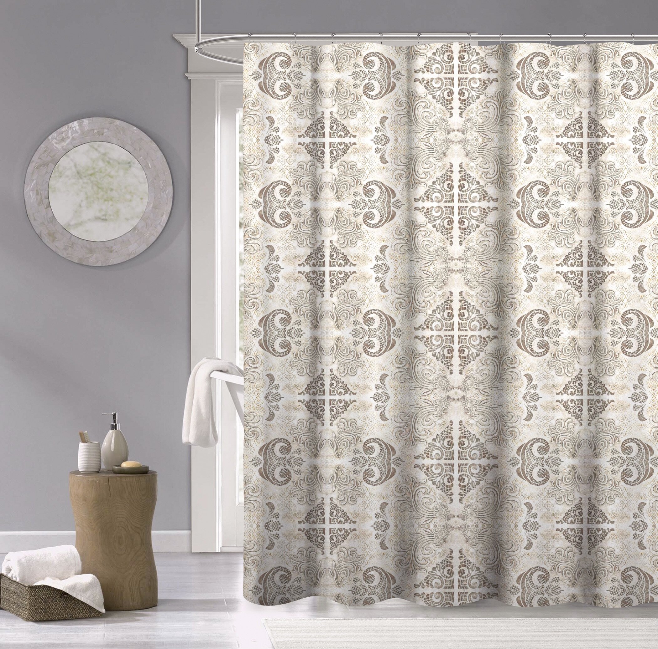 Alcott Hill® Laliberte Cotton Shower Curtain | Wayfair