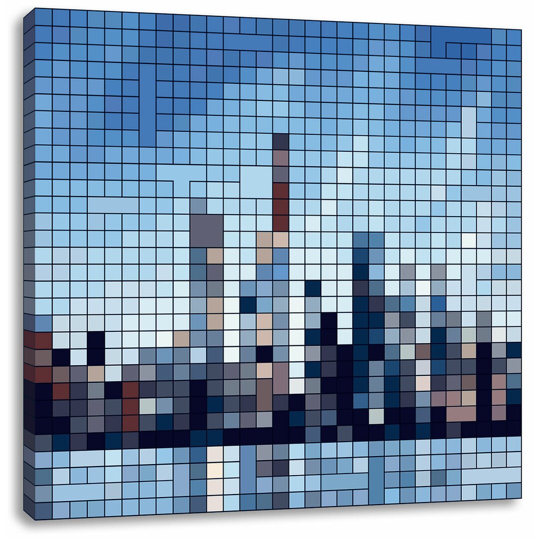 Leinwandbild New York Pixel Skyline