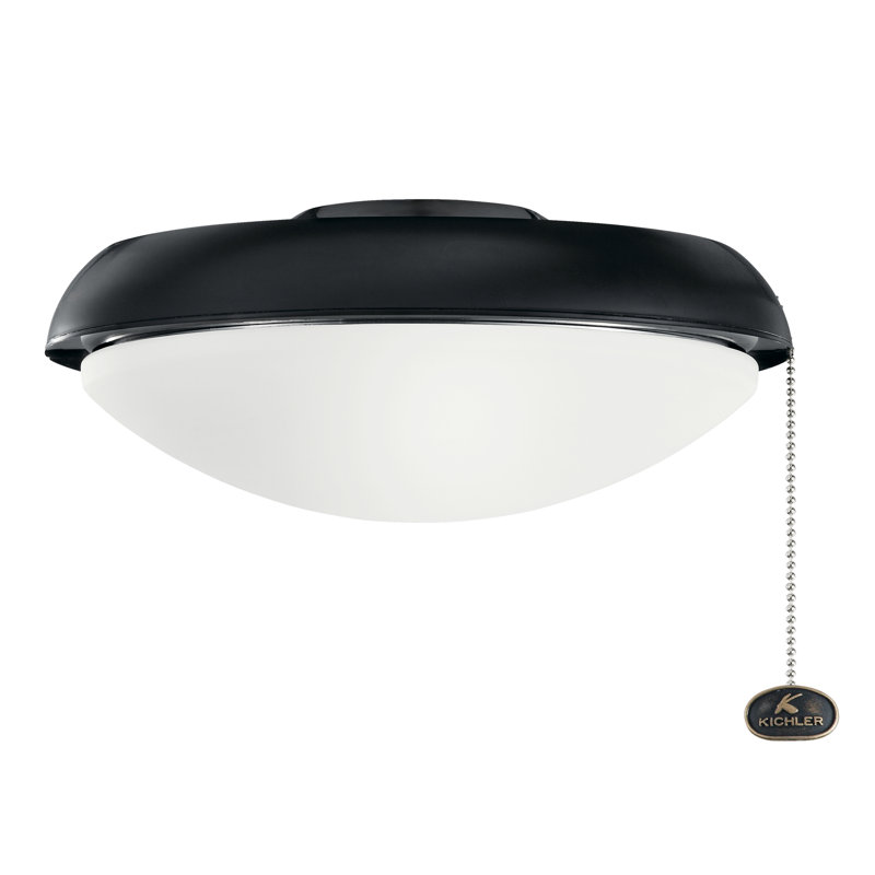 Climates Slim 1-Light LED Ceiling Fan Bowl Light Kit, White