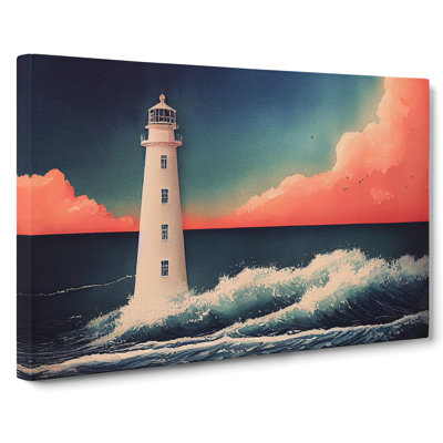 Lighthouse In Watercolour Vol.3 - Wrapped Canvas Print