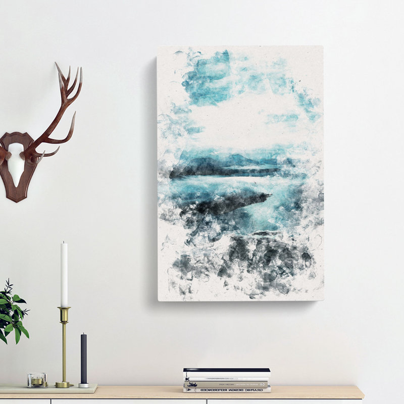 Aerial View of the Isle of Skye in Scotland - Wrapped Canvas, 91cm H x 60cm W x 3cm D