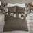 3 Piece Reversible Printed Quilt Set Black/Brown King/Cal King