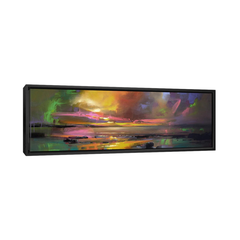 Electric Sky, Black Frame, 12" H x 36" W x1.5" D