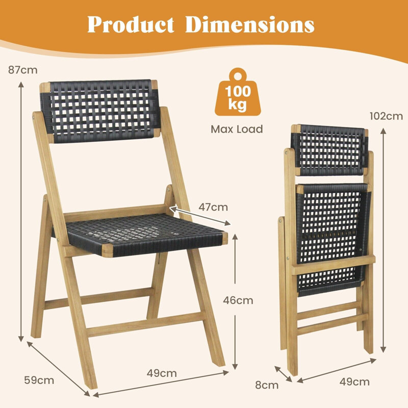 Hearn Patio Folding Chair Folding Chair Set