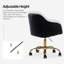 Chaise de travail en velours Adan-851993444