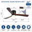 42 po Ventilateur de plafond d'intérieur en bois 3 pales avec lumière DEL à intensité variable et télécommande-764405394-757853625