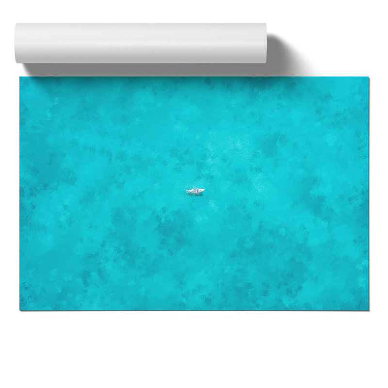 Coasting Boat Painting - Frameless Print, 30cm H x 42cm W x 0.1cm D