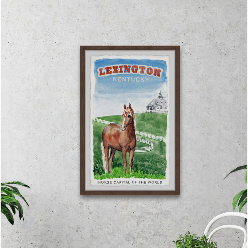 Lexington Kentucky par - Peinture avec cadre photo, H 18 po x l 12 po x 1,5 po