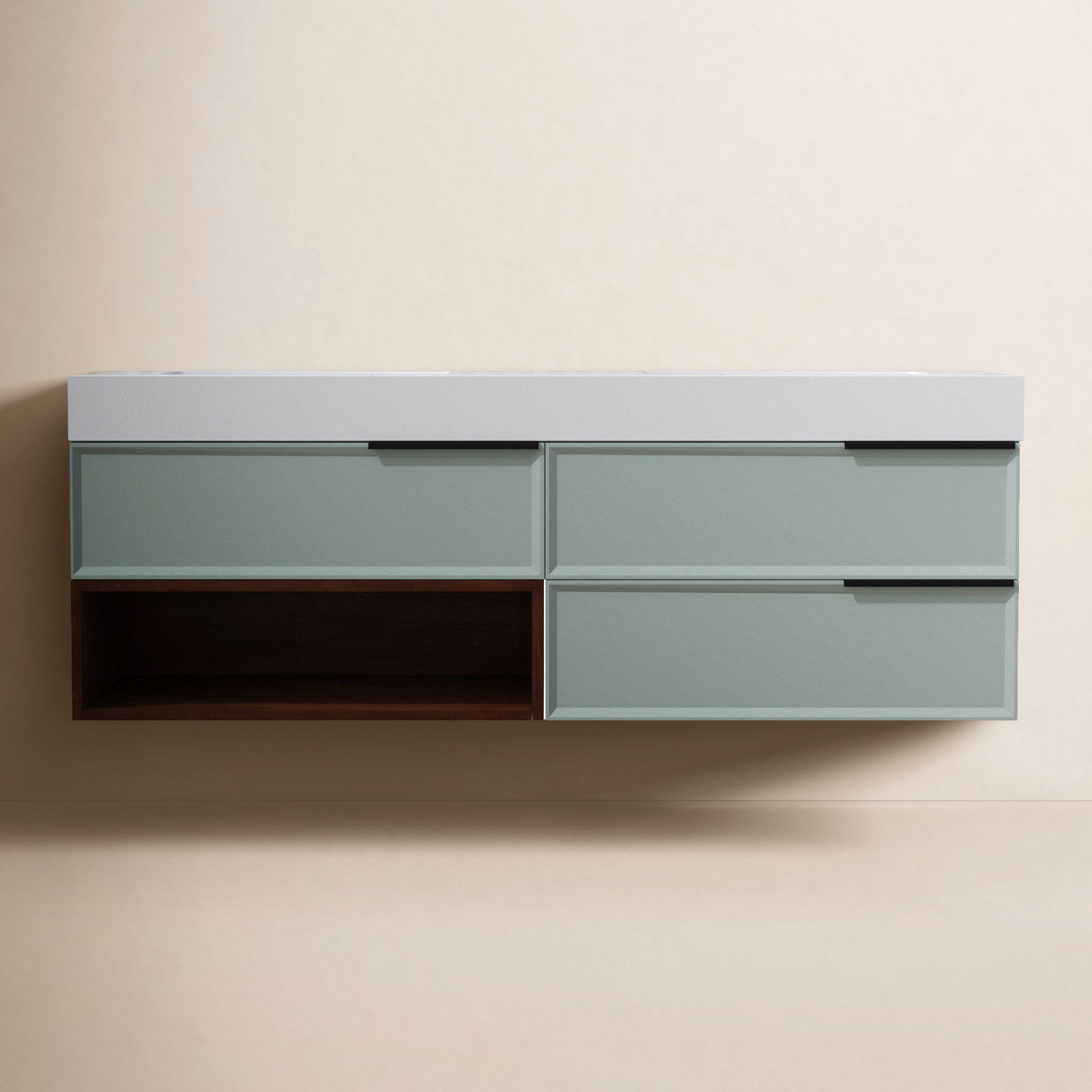 Nikola 60" Cedar Double Bathroom Vanity