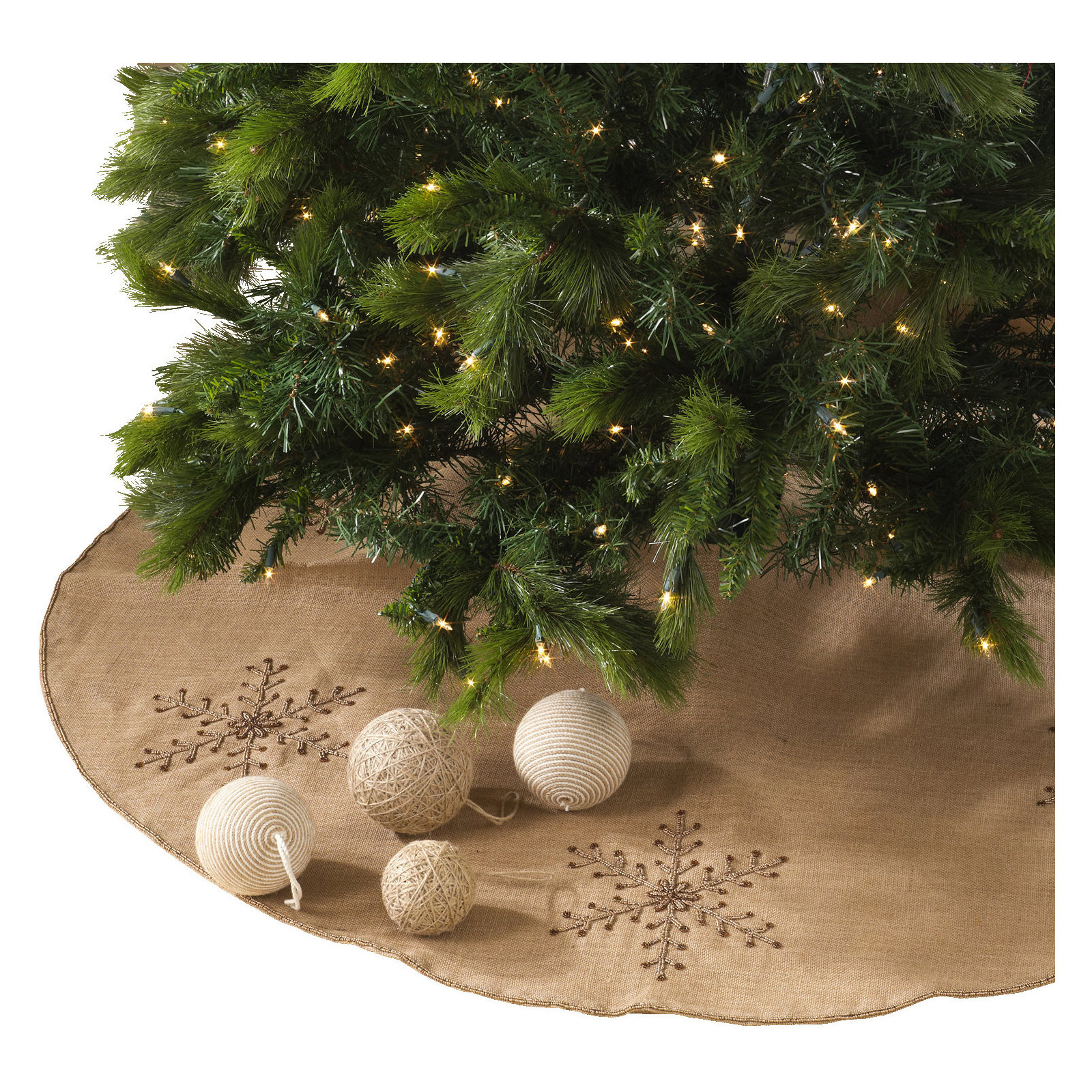 Burlap Tree Skirt, 53" W