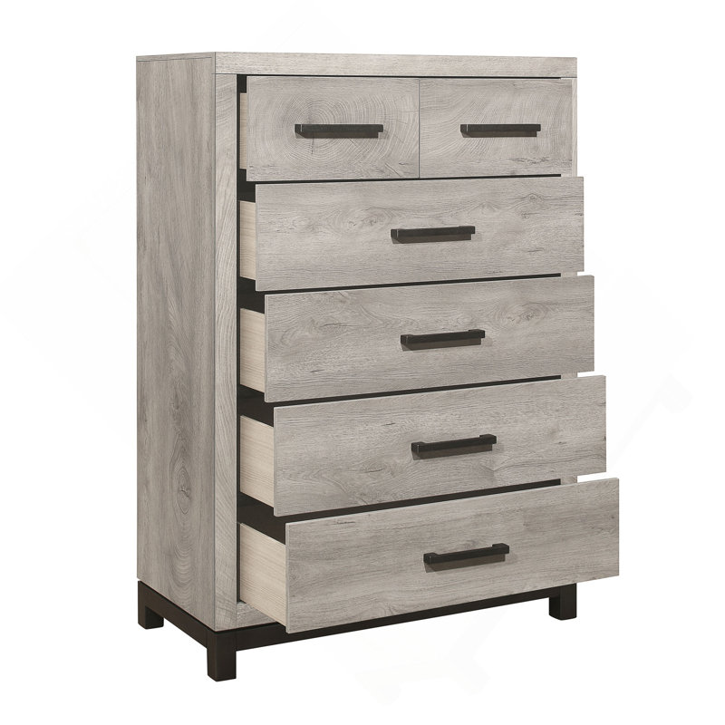 Commode de chambre à coucher bicolore avec tiroirs de rangement 1pc