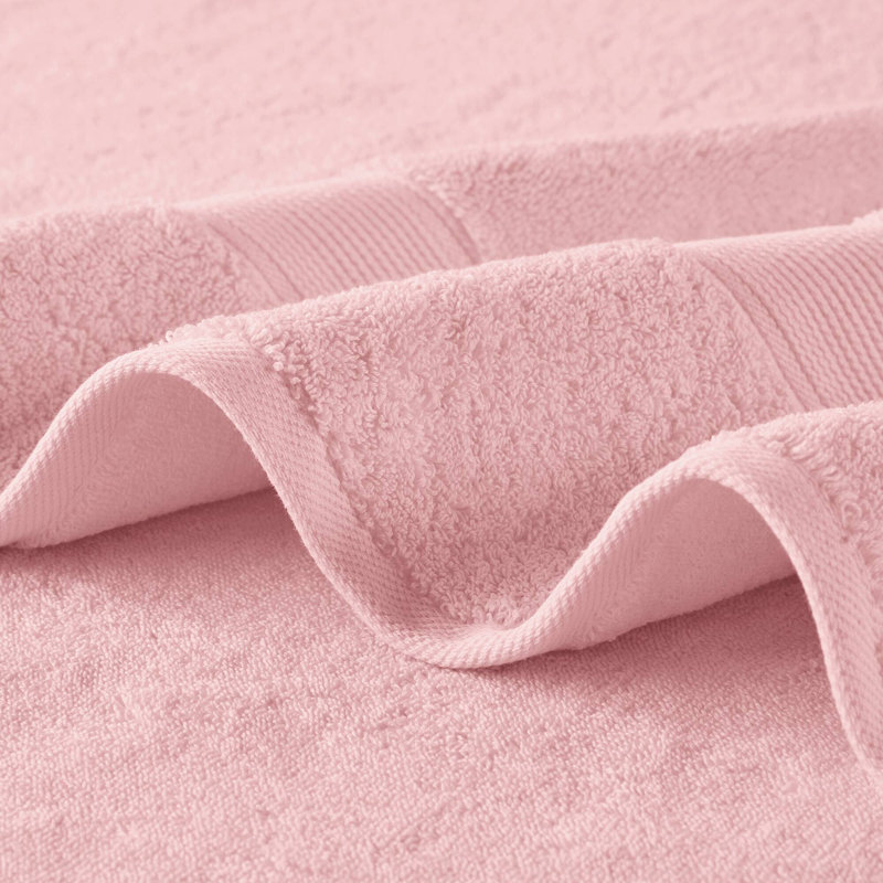 Ensemble de 8 serviettes de bain ultra-douces 800 g/m², 100 % coton rose, style moderne, pour la maison.